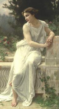 Guillaume Seignac : Young woman of Pompeii on a terrace